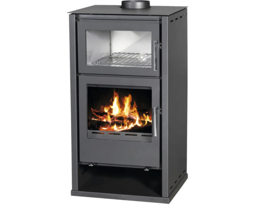 CONFORTO Regina Fw stalen zwarte houtkachel 8,65 kW met bakvak