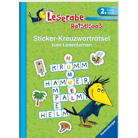 Ravensburger Leserabe, Lesestufe 2 - Sticker-Kreuzworträtsel zum Lesenlernen