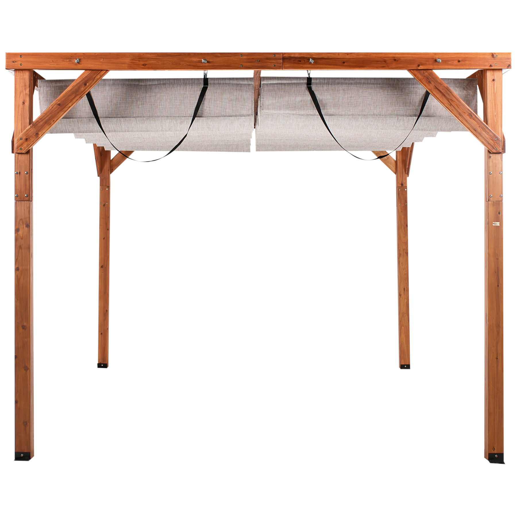 Beliani - VILLAROSA - Prieel - Beige - Dennenhout
