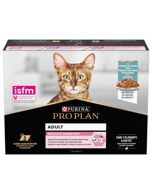 Pro Plan Cat Nutri Savour Delicate Multipack - Kattenvoer - Oceaanvis 10x85 g