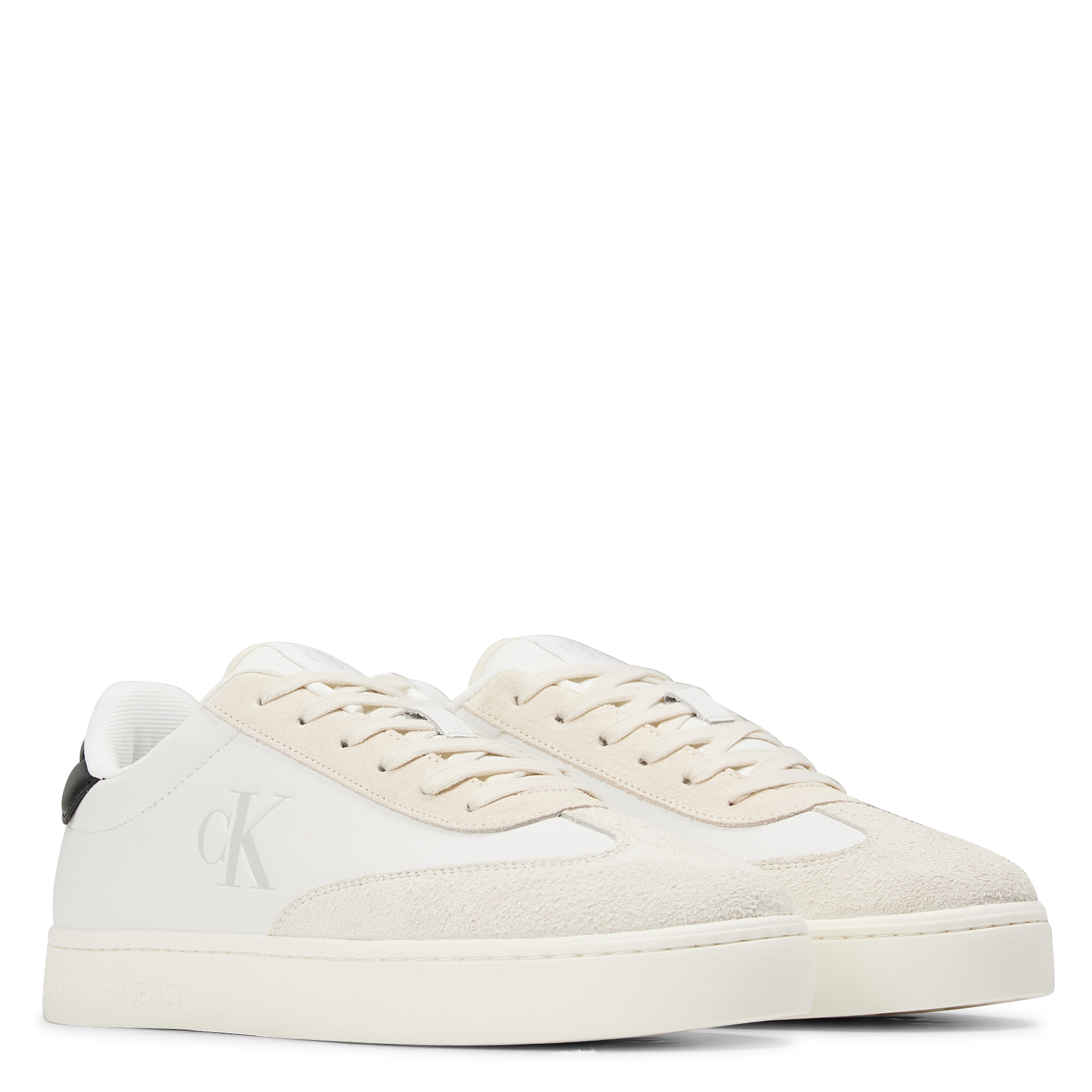 Baskets basses en cuir velours | Beige