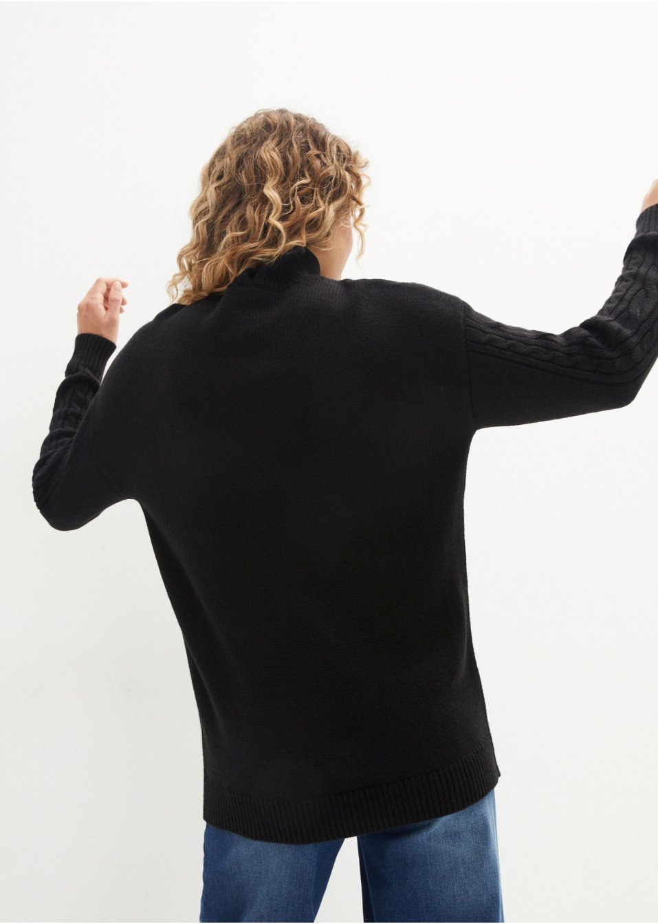 Pull oversize avec col montant