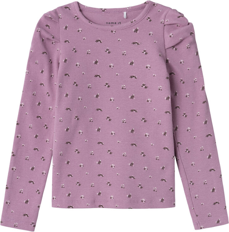 Name It NMFOLINNE LS SLIM TOP Mauve orchid