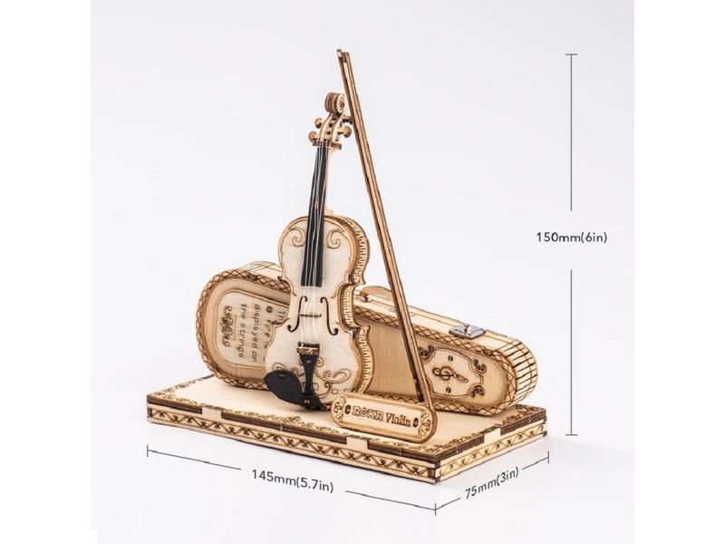 RoboTime Bausatz Violine Violine 3D Puzzle aus Holz