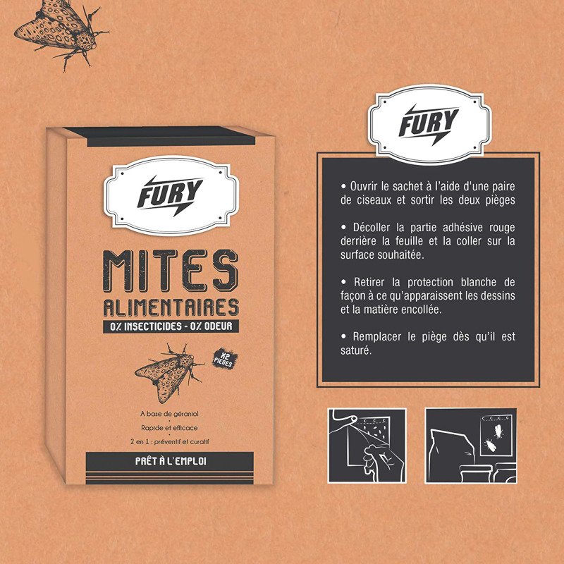 Piège anti-mites alimentaires Fury - Boîte de 2