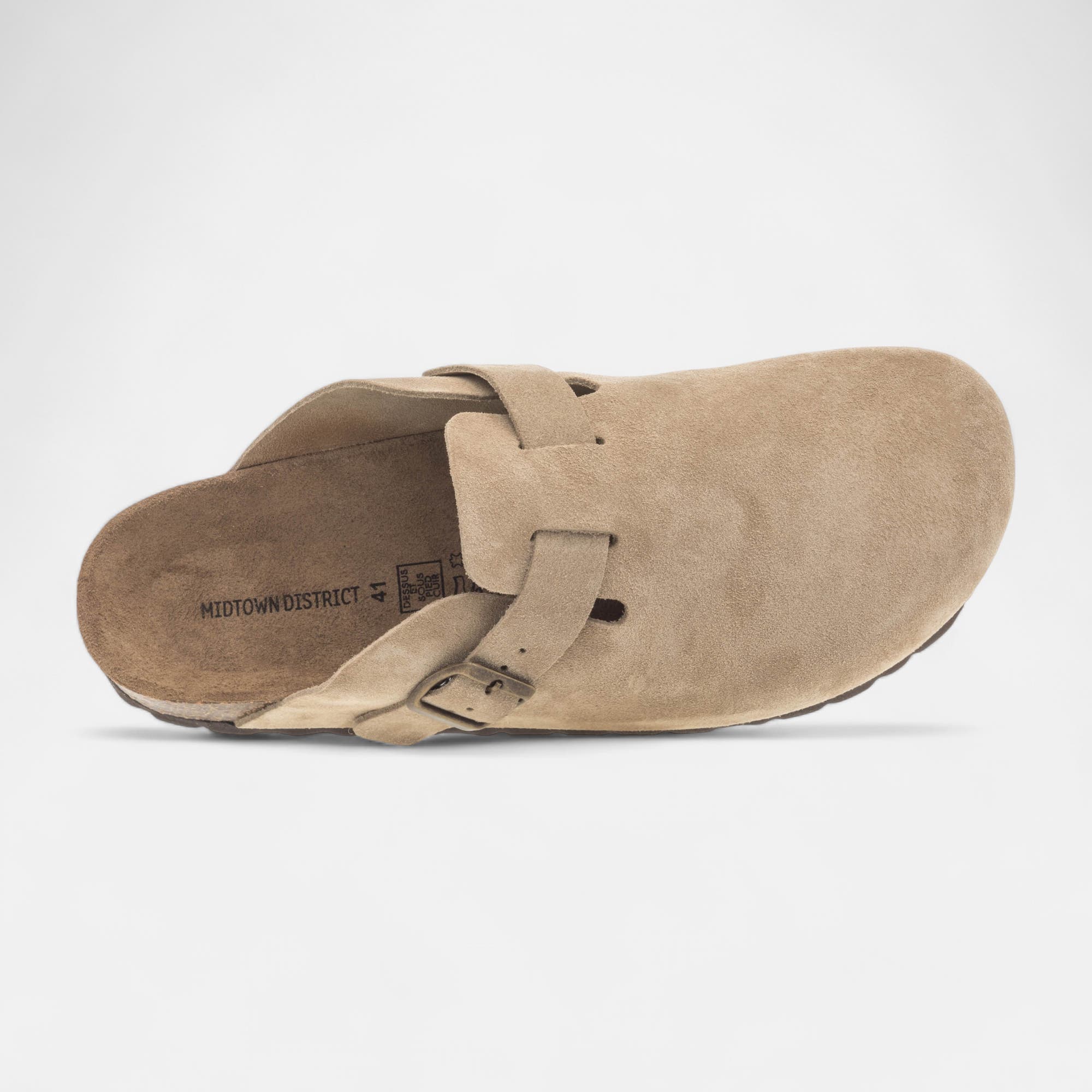 Sabots Homme en cuir beige
