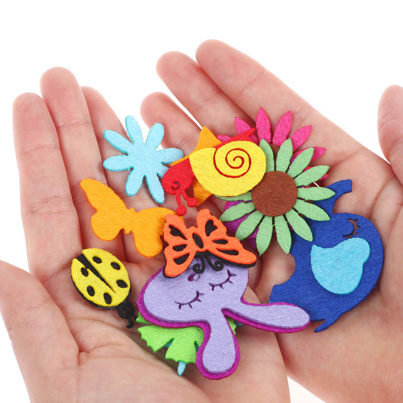 (20er Set) Bastel Filz Figuren Bunte DIY Frühlings Deko - Assortiert