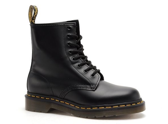 Dr martens boots bottine plates femme 1460 smooth noir