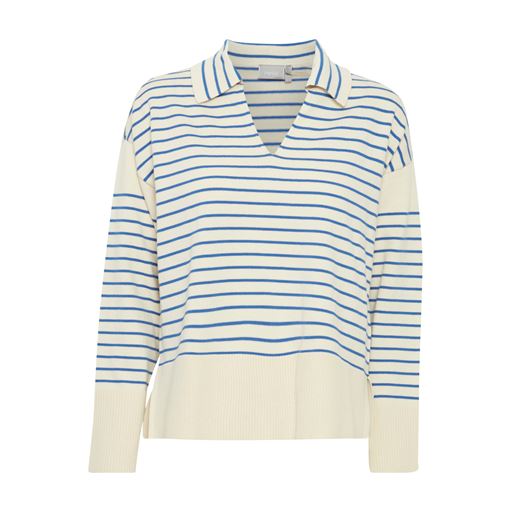 Fransa Carmen Striktrøje, Beaucoup Blue Mix, XXL