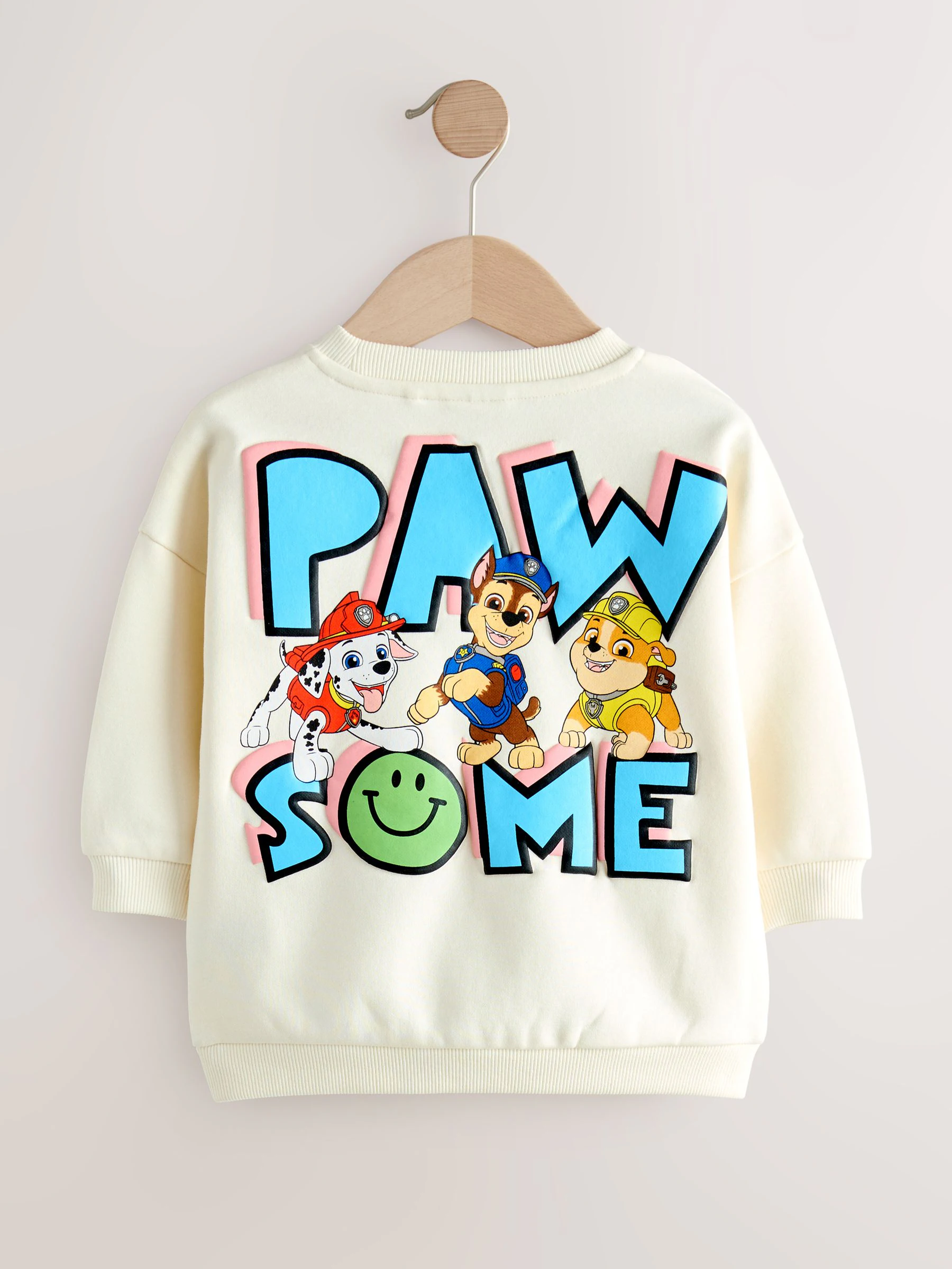 Wit - Paw Patrol sweatshirt met ronde hals (9mnd-8jr)