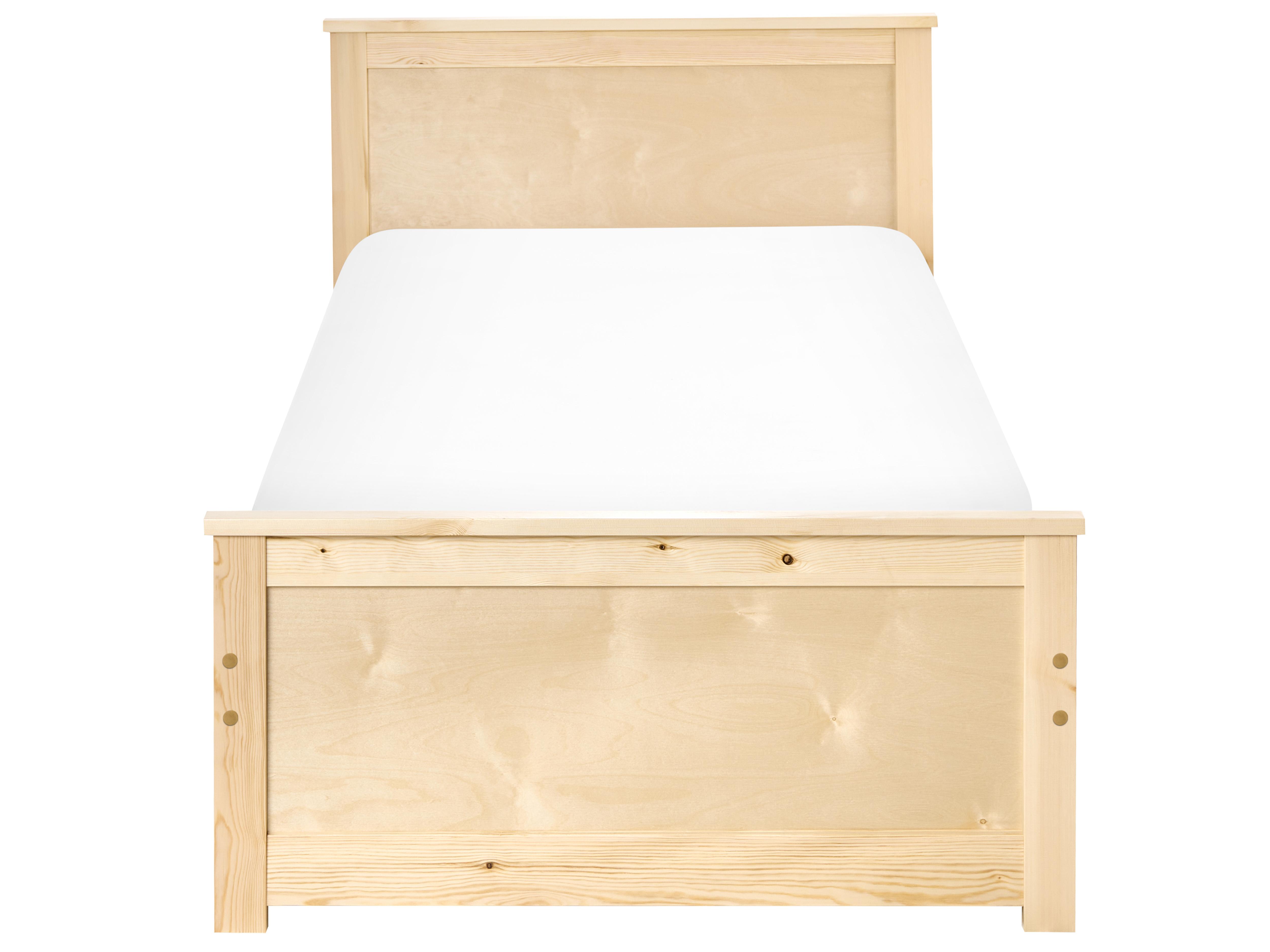 Bed Dennenhout DAUPHIN 90 x 200 cm Lichtbruin