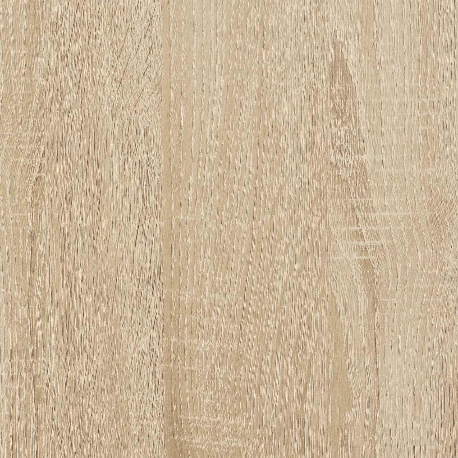 vidaXL Bettrahmen mit Kopfteil Sonoma-Eiche 200 x 200 cm Holzwerkstoff, Stylisches Bettgestell, Moderne Lagerung, funktionale Schlafzimmermöbel, langlebiger Holzwerkstoff, platzsparendes Design für