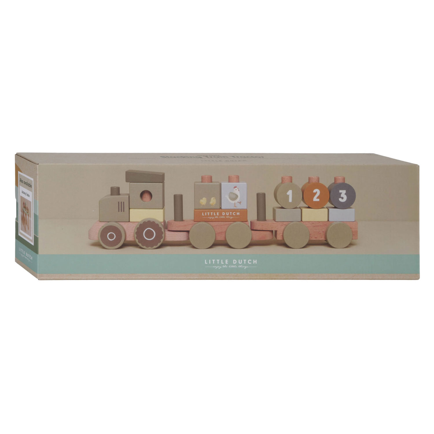 Little Dutch Houten Blokkentrein Tractor Little Farm FSC