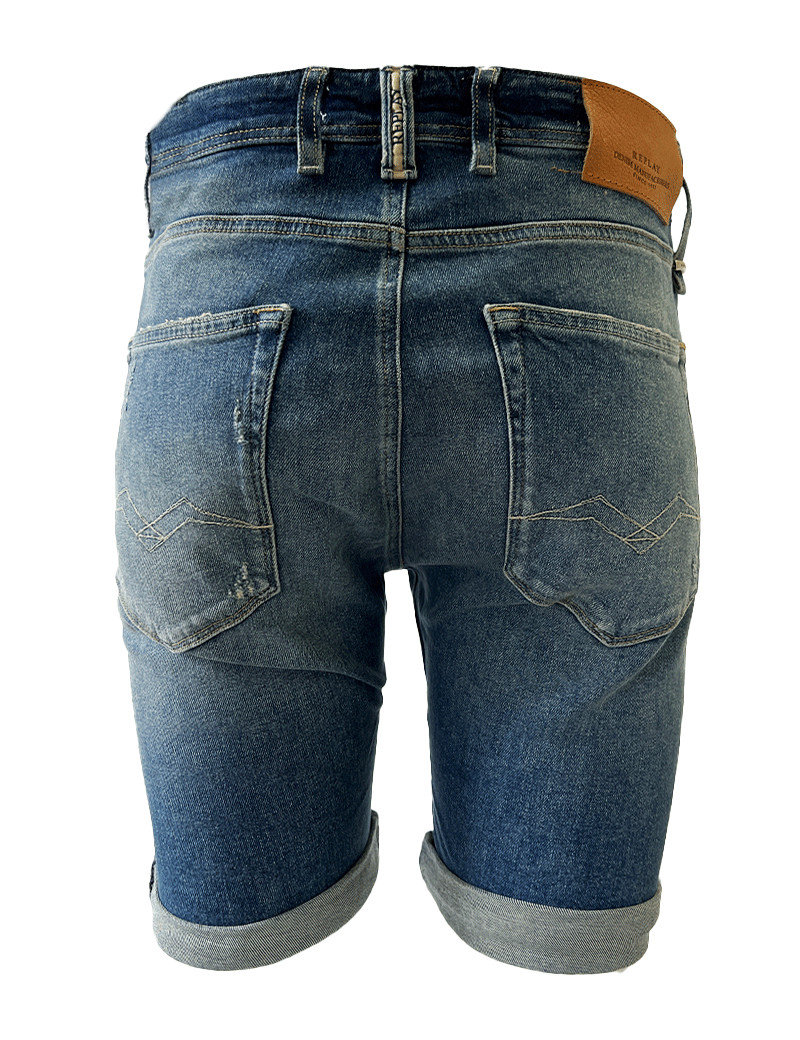 REPLAY SHORT DENIM MEDIUM BLUE