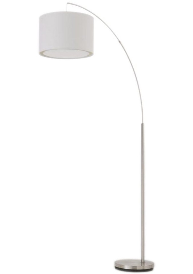 Brilliant Bogenlampe »Clarie« E27 1,8m Höhe, E27 max. 60W, Stoffschirm, Metall/Textil