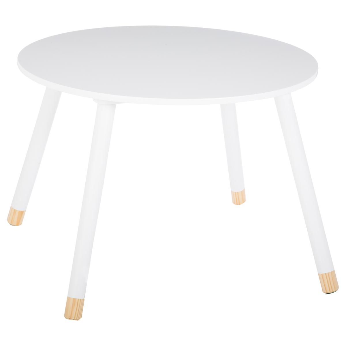 TABLE DOUCEUR BLANC D.60CM