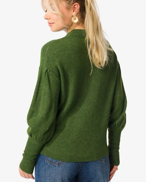 pull en maille fine Havana pour femmes  vert foncé