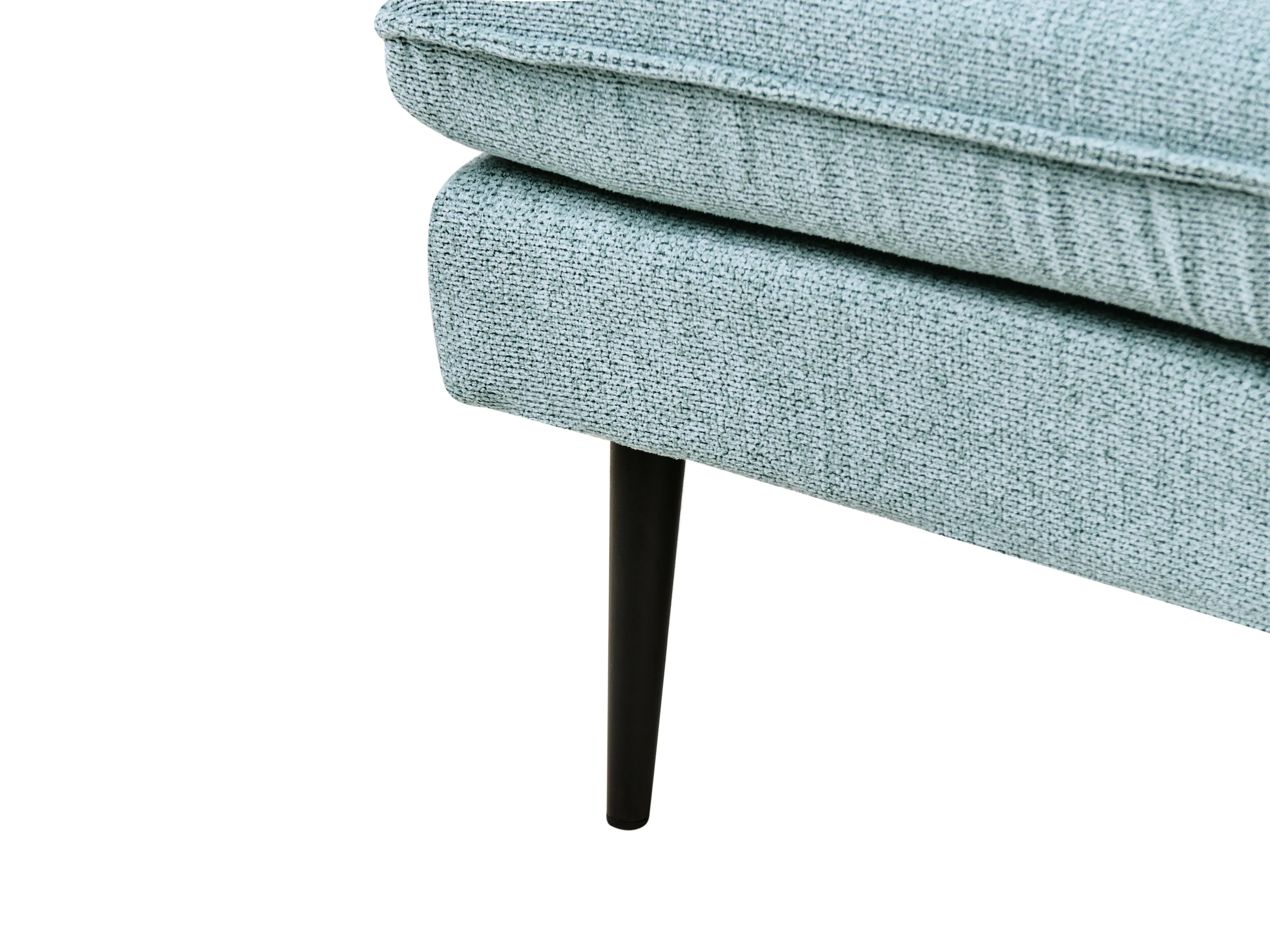 Rechtszijdige chaise longue YERRES Stof Lichtblauw