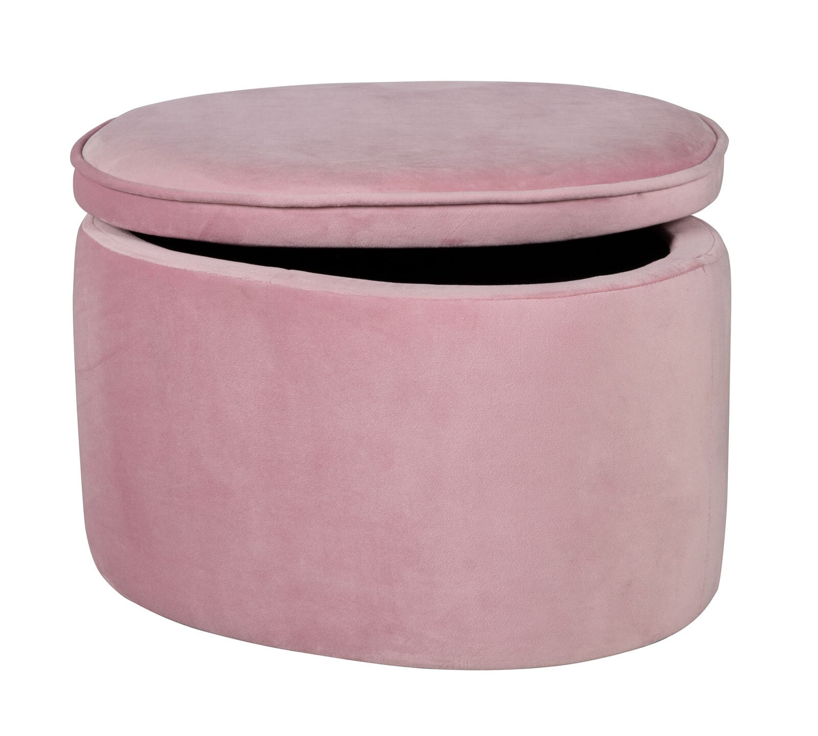 roba Kinderhocker OVAL 42 x 33 x 27 cm Stoffbezug rosa