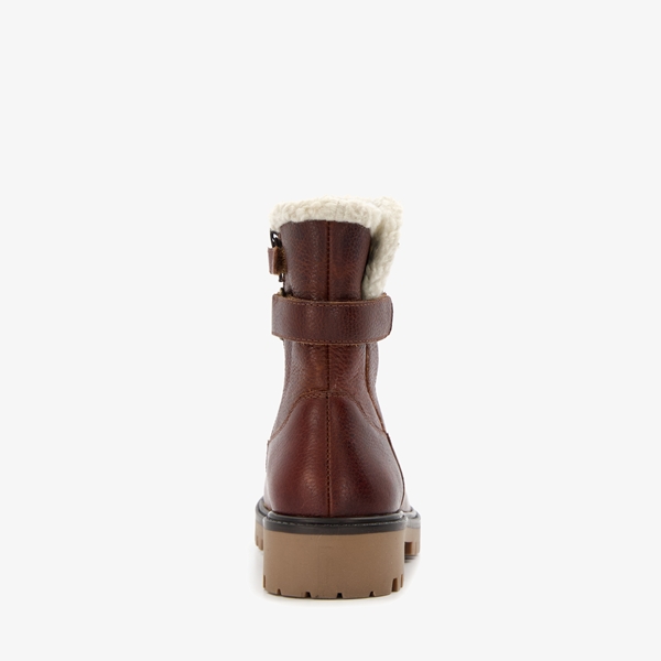 Hush Puppies gevoerde leren meisjes enkellaarsjes