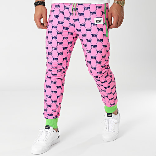 Pantalon Jogging Réversible Rose Bleu