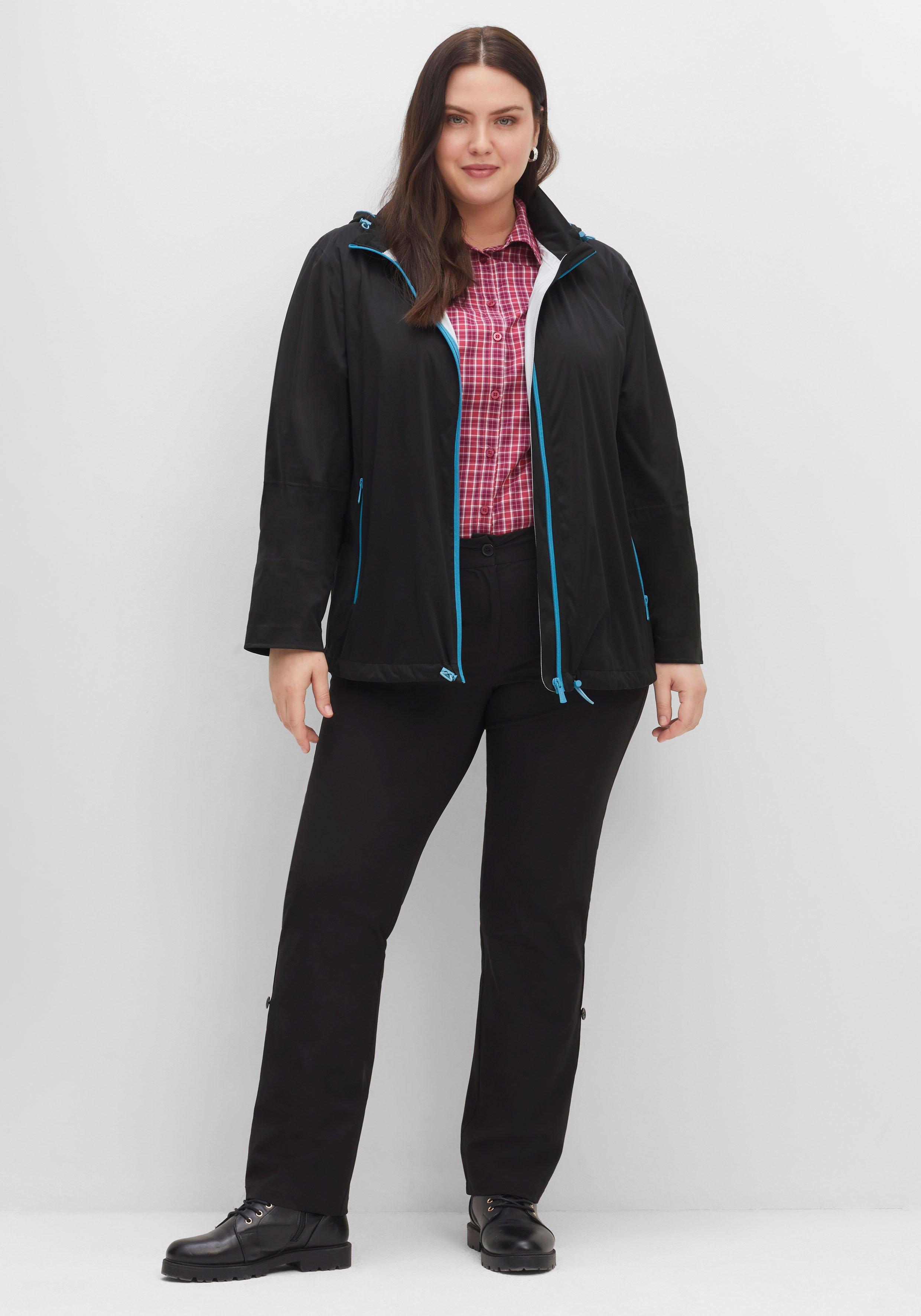 Sport Regenjacke mit verstaubarer Kapuze