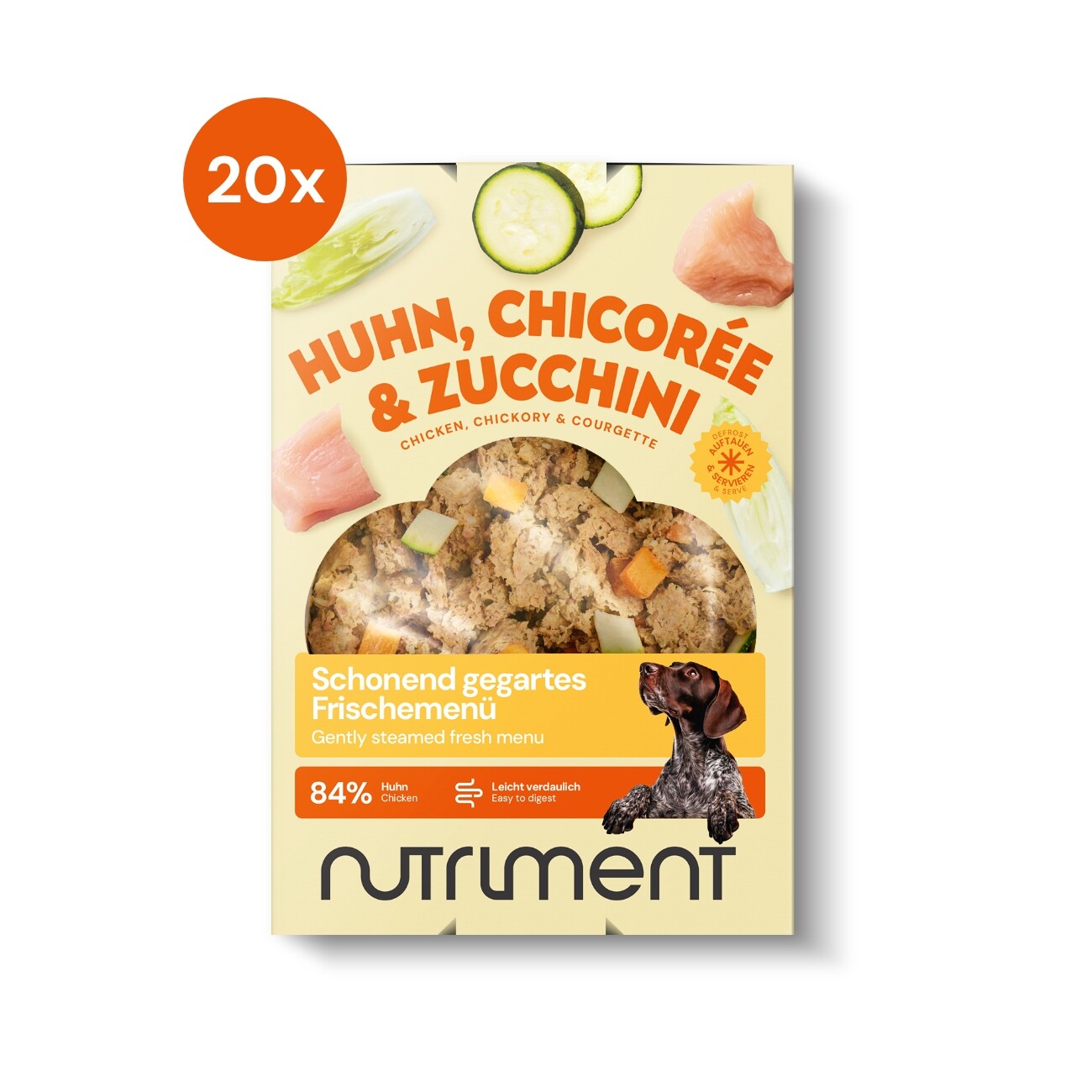 Nutriment Frischemenü Huhn, Chicorée & Zucchini 20x400 g