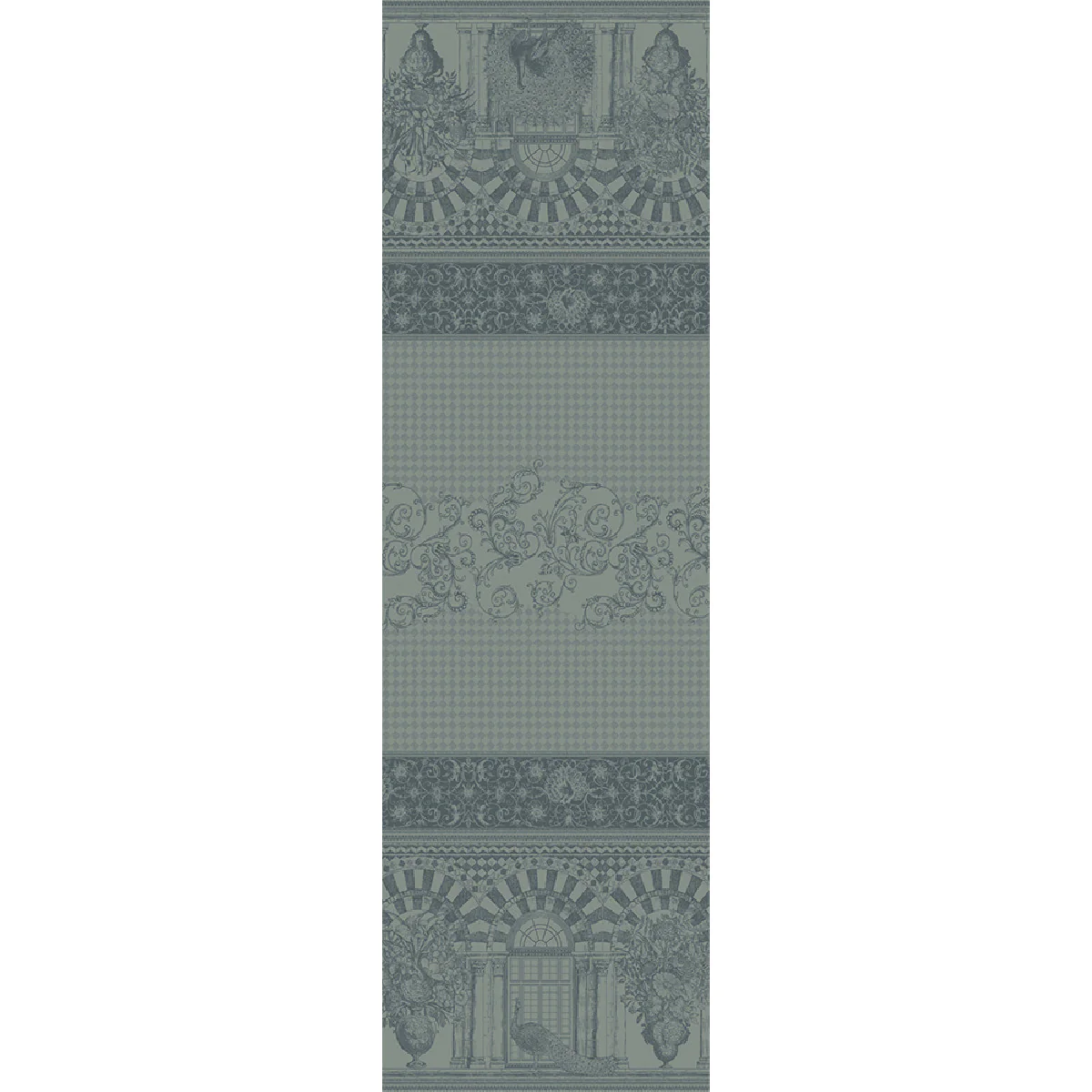 Chemin de table antitache déperlant pur coton gris 54X180 Garnier Thie