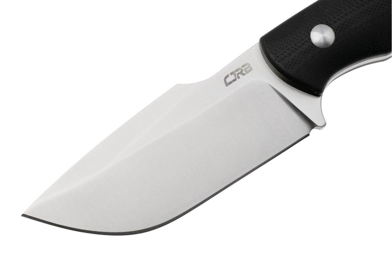 CJRB Mutt J1958-BK Satin AR-RPM9, Black G10, vaststaand mes, Jonathan Shaw design