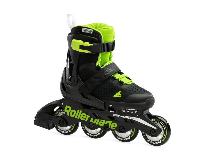 ROLLERBLADE Inline-Skates Microblade 175 Black/Green Verstellbare Inline-Skates für Kinder