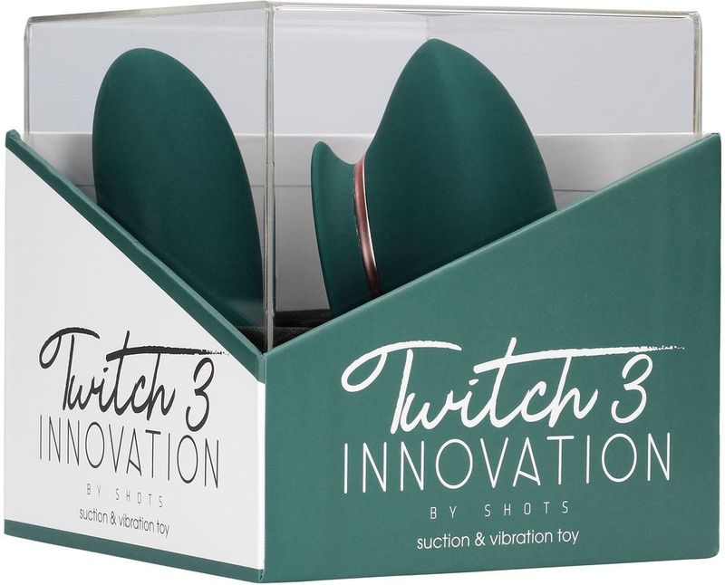 Twitch 3 - Rechargeable Vibrator and Suction - Forest Green