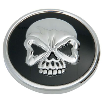 Bouchon de réservoir Drag Specialties Skull ventilé - Gris