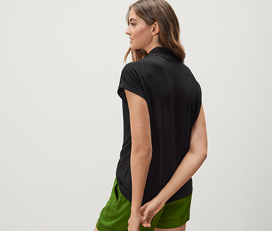 Blusenshirt mit V-Ausschnitt