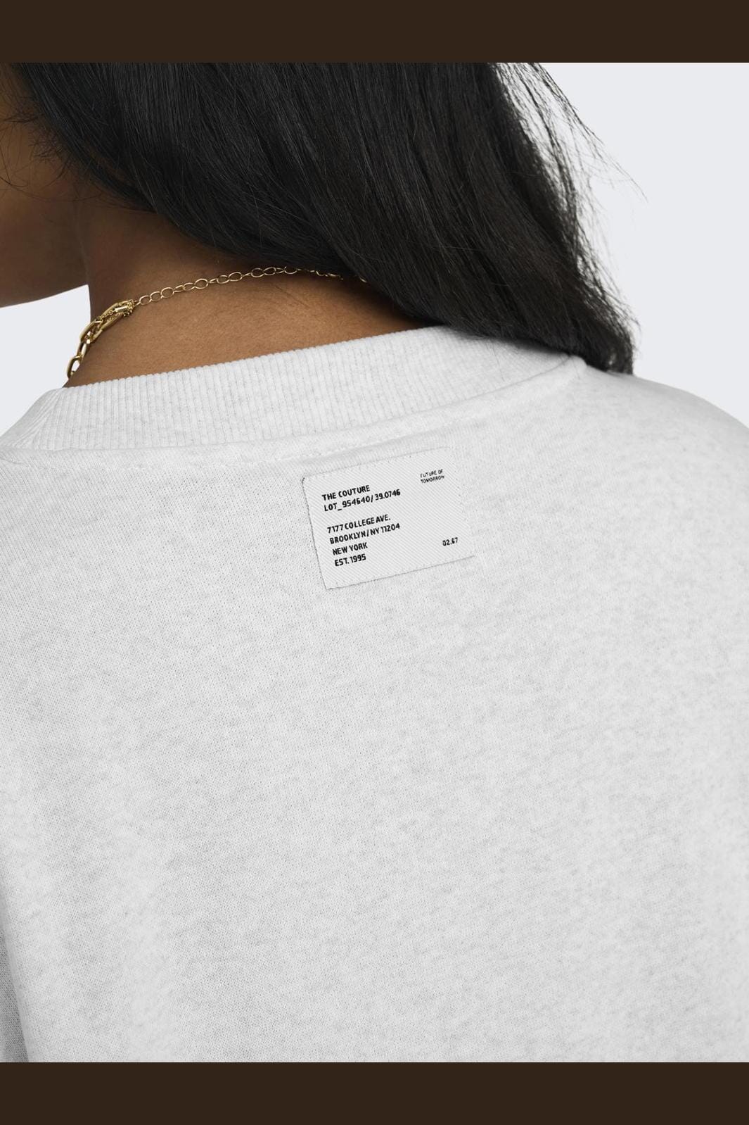 Only Onlwendie L/S Basket O-Neck Swt 4581869 light grey melange championship labels brooklyn