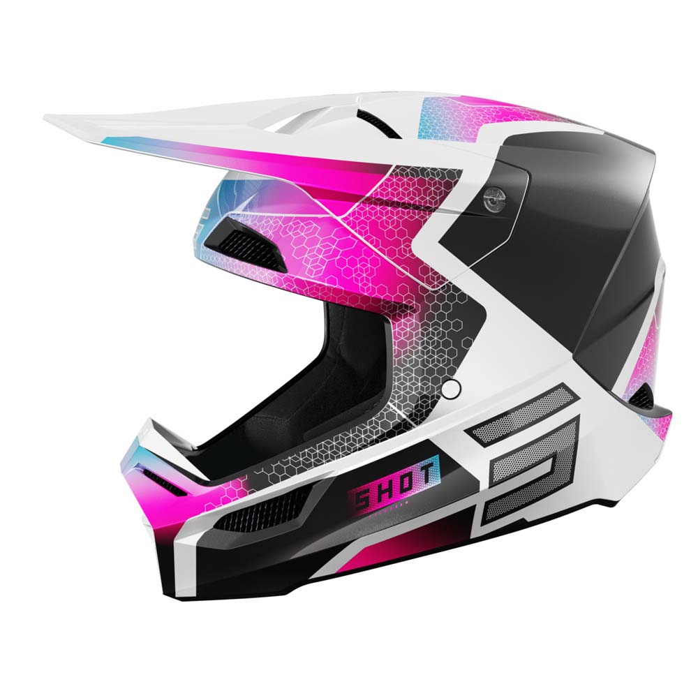 Shot - Casque enfant Furious Kid Phaser Blanc / Noir / Rose / Brillant