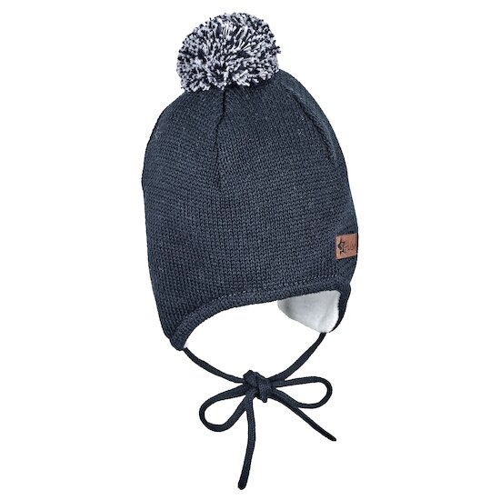 Bonnet tricoté avec cache-oreilles   Marine        de               Sterntaler