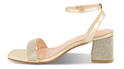 B&CO Damesandal med hæl Guld 4213500301