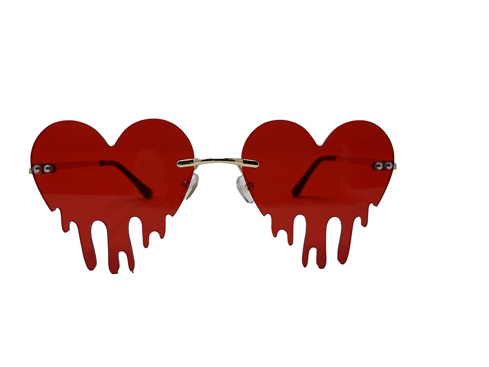 Halloween Bril Hart Met Bloeddruppels