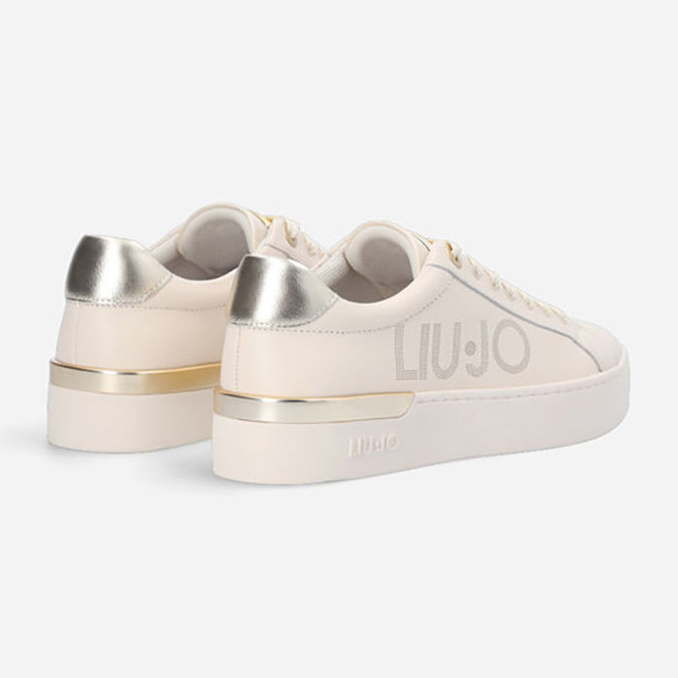 Liu-Jo Sneakers en Cuir Lana beige/argenté