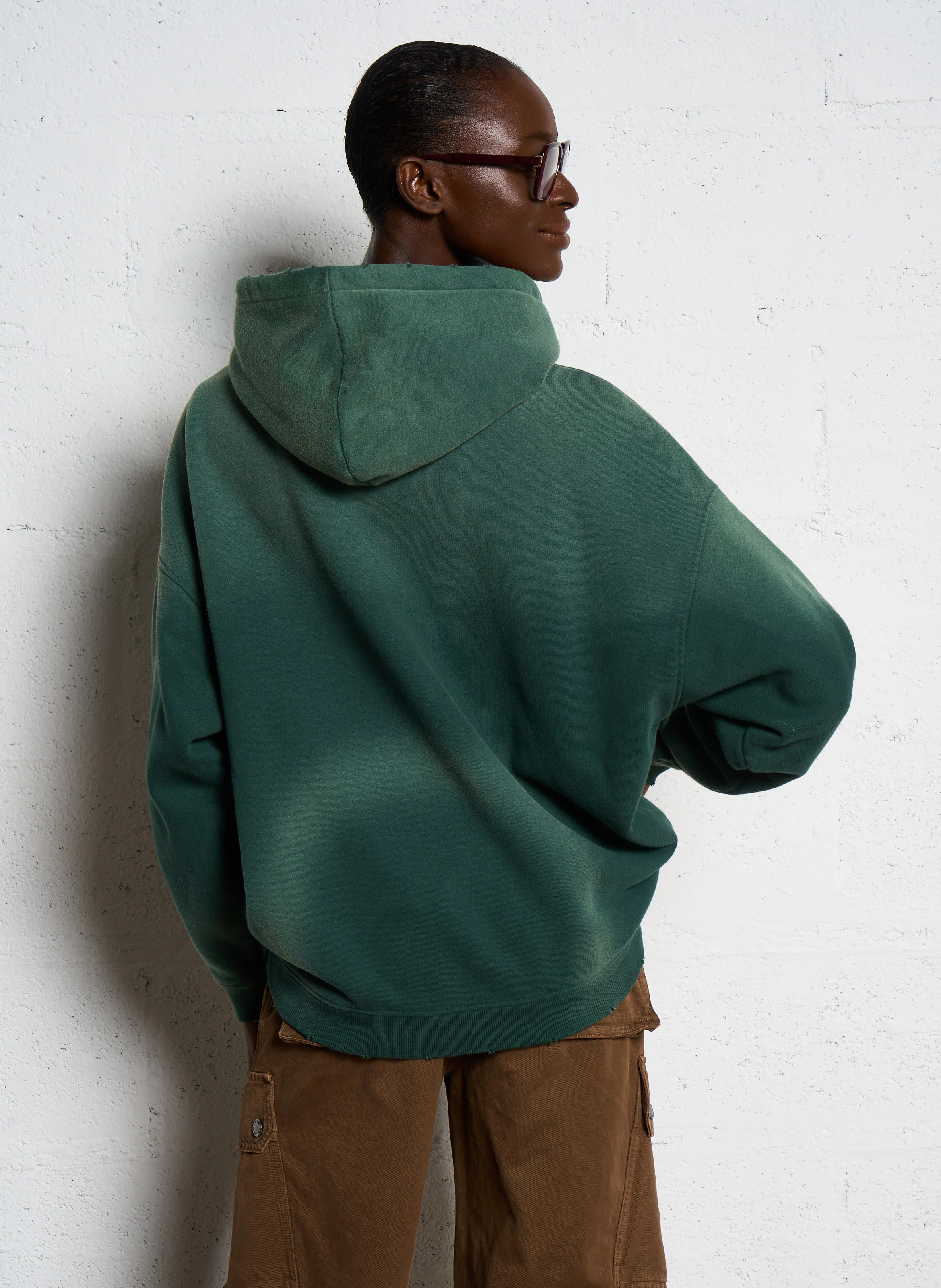 SKYLER CHICAGO - Sweat à capuche en coton mélangé | Vert