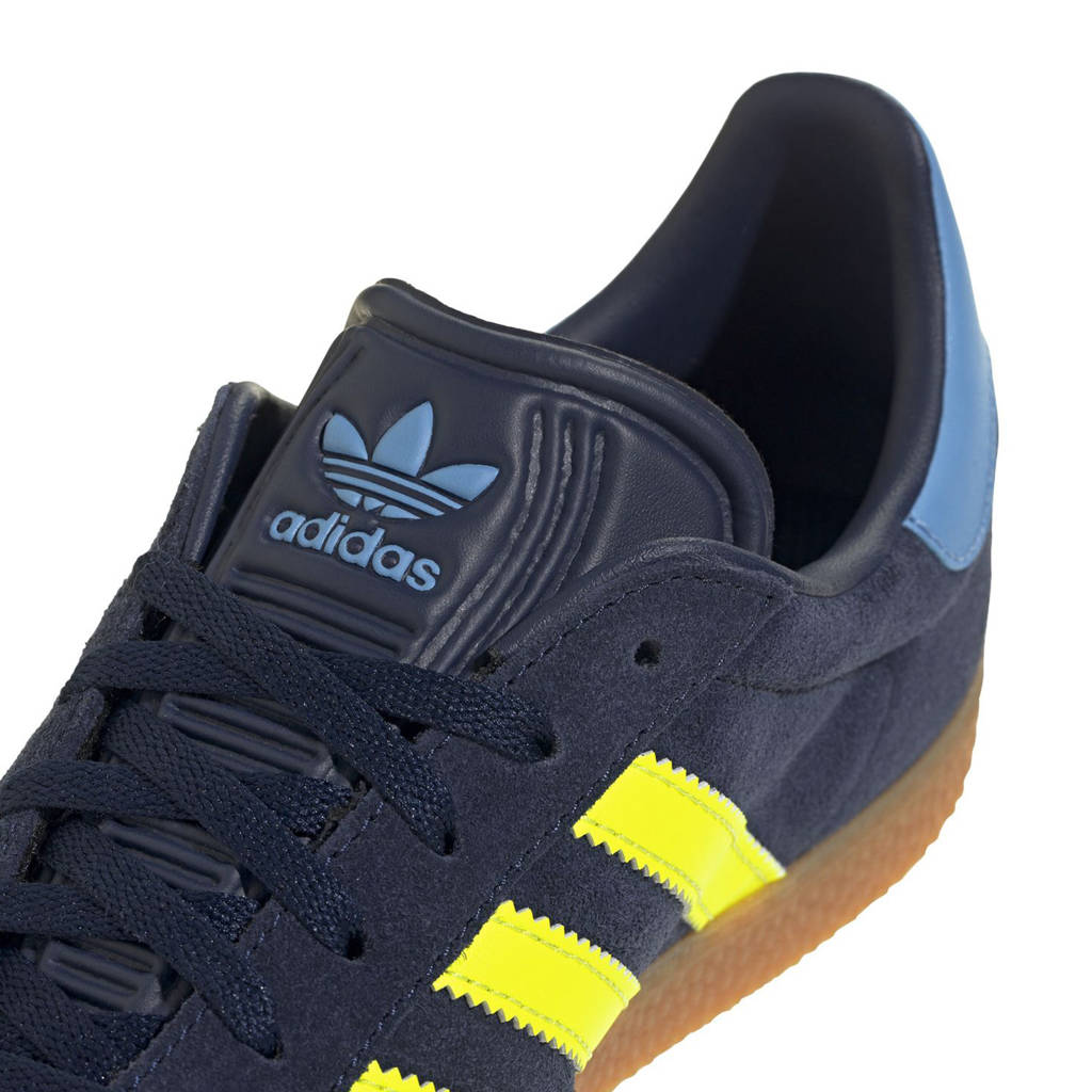 adidas Gazellesneakers donkerblauw/geel/gum