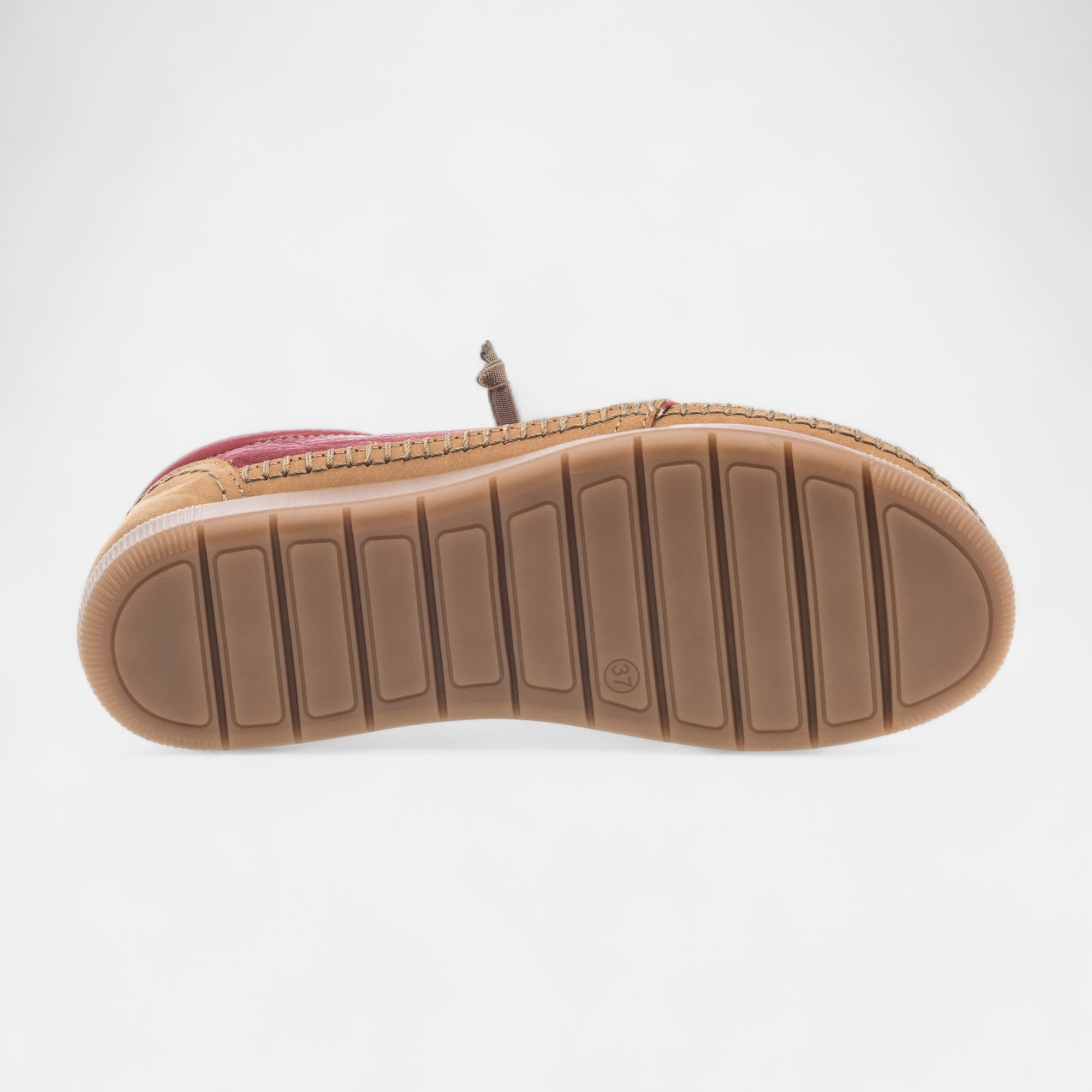 Baskets basses Femme en cuir rouge