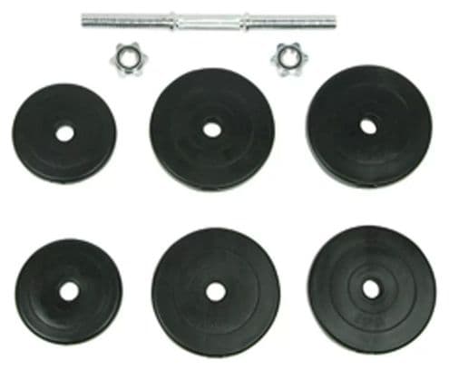 Kit haltères 15 kg 6 disques sable fitness musculation noir 02_0000756