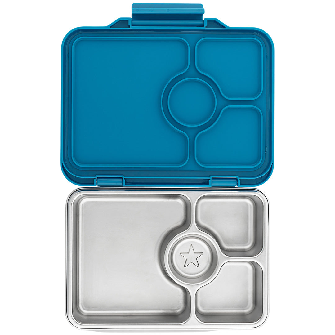Yumbox rvs bento broodtrommel 4 vakken - normandy blauw