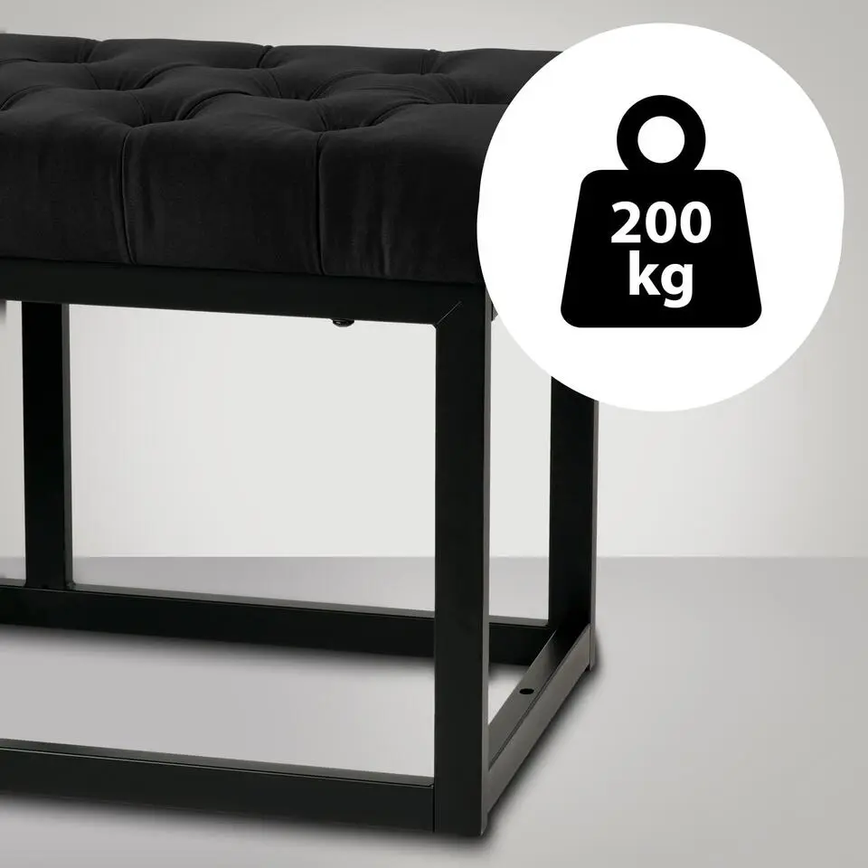 CLP 2-zits Bankje Polson 120 cm - zwart