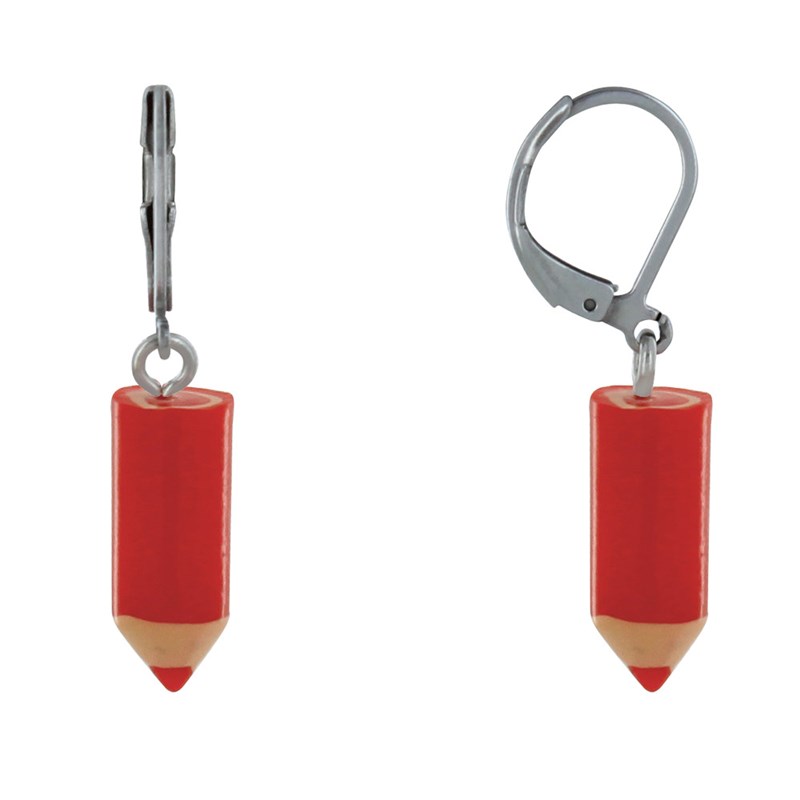 Boucles d'Oreilles Acier Inoxydable Dormeuse Petit Crayon