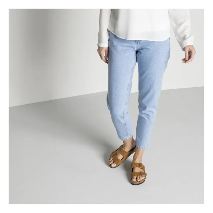 BIRKENSTOCK Sandales Arizona SFB Cuir Suède Chaussant Etroit  | Mink