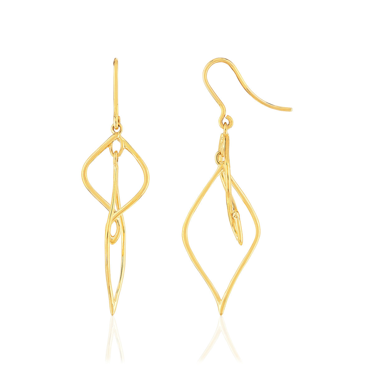 Boucles d'oreille or 375 jaune