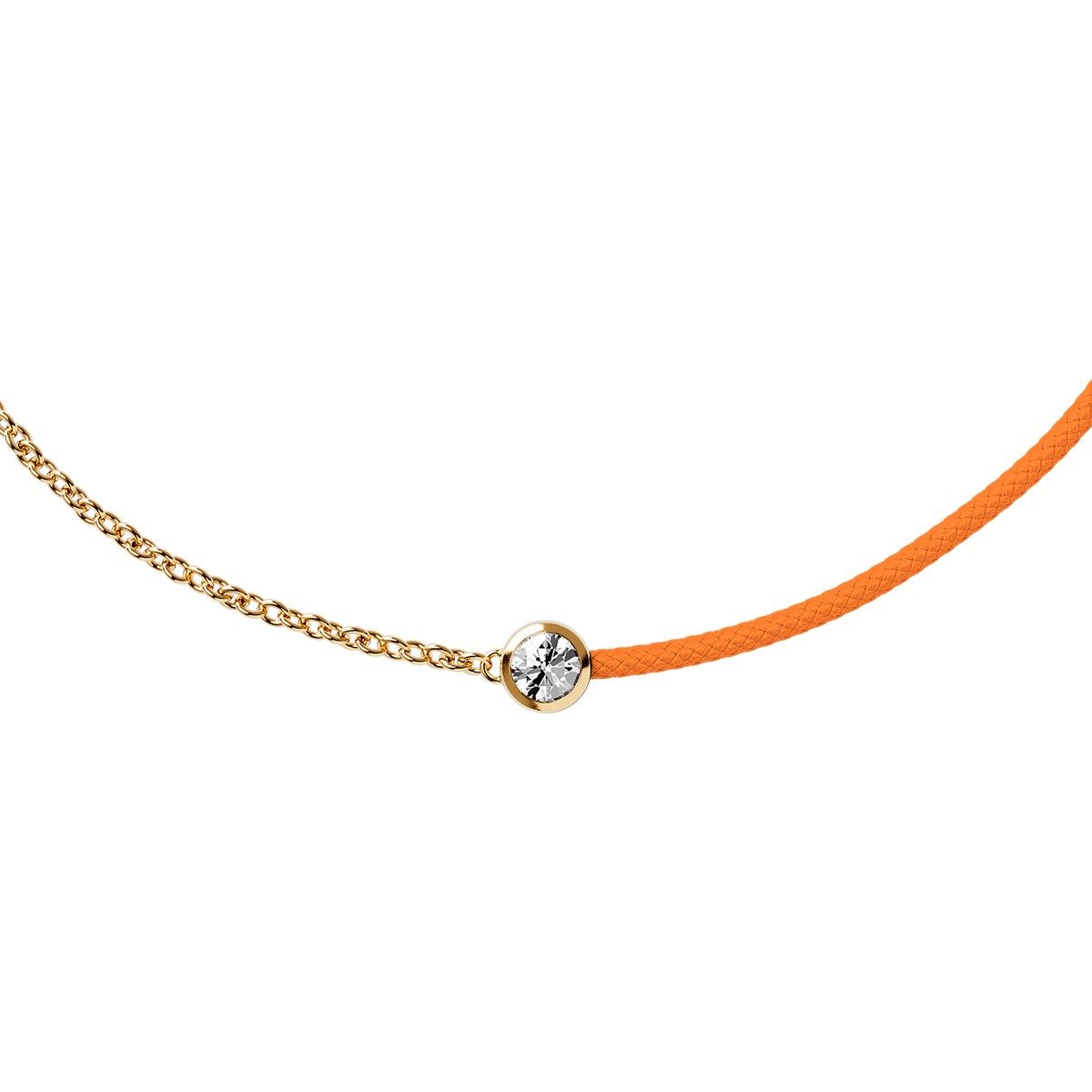 Bracelet Diamond - Argent & diamant - Orange