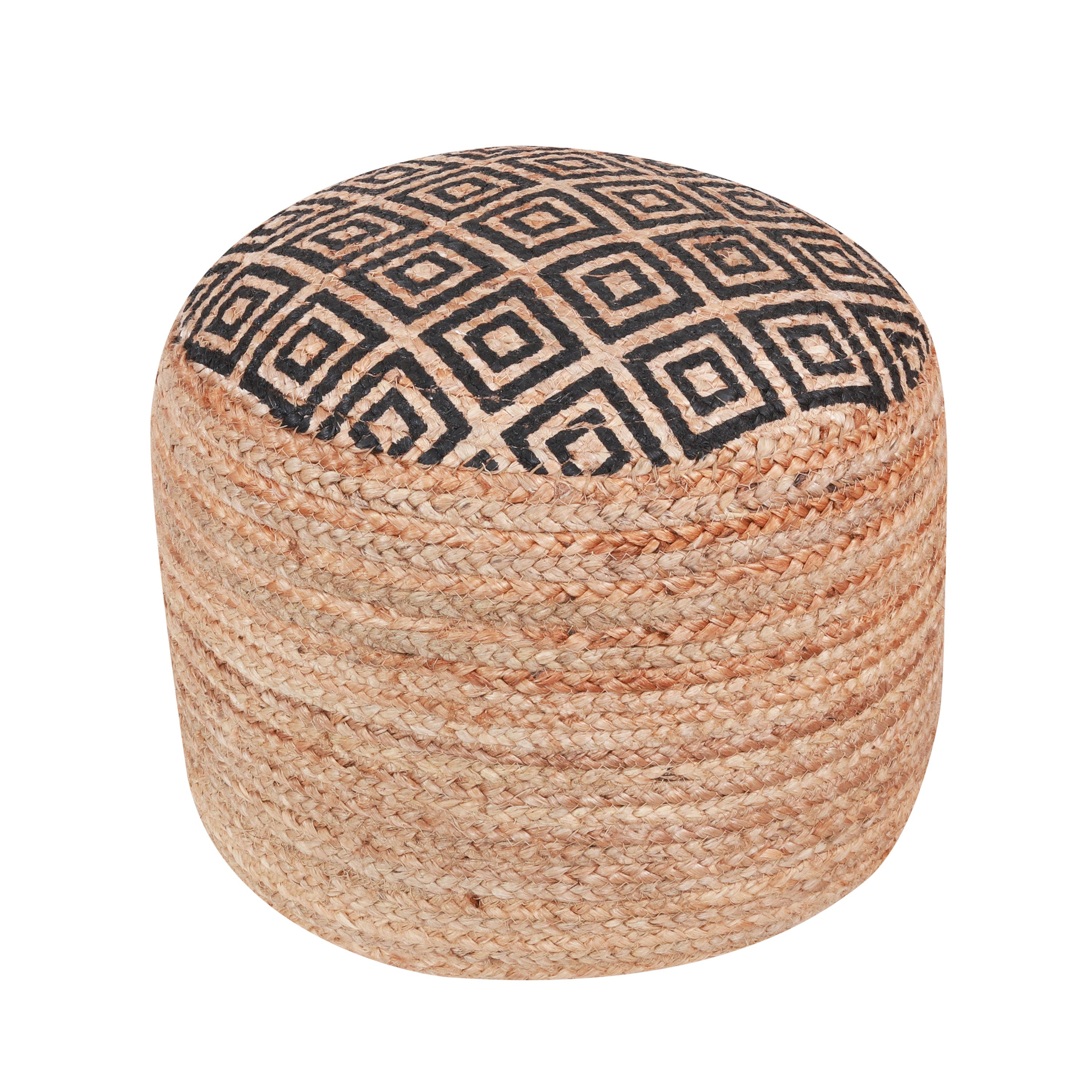 Pouf NETANJA schwarz/natural